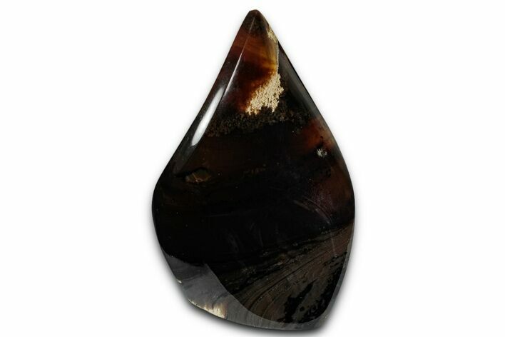 Polished Indonesian Blue Amber Flame #355799